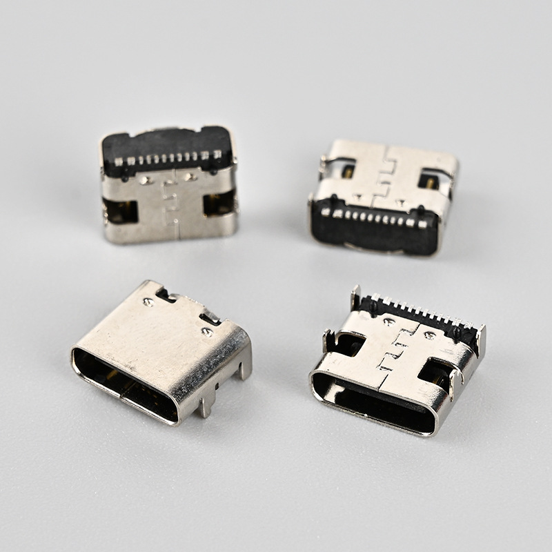 Tpye-c 16 pin board mounted four pin female socket L6.5/L7.35Tpye-c female socket