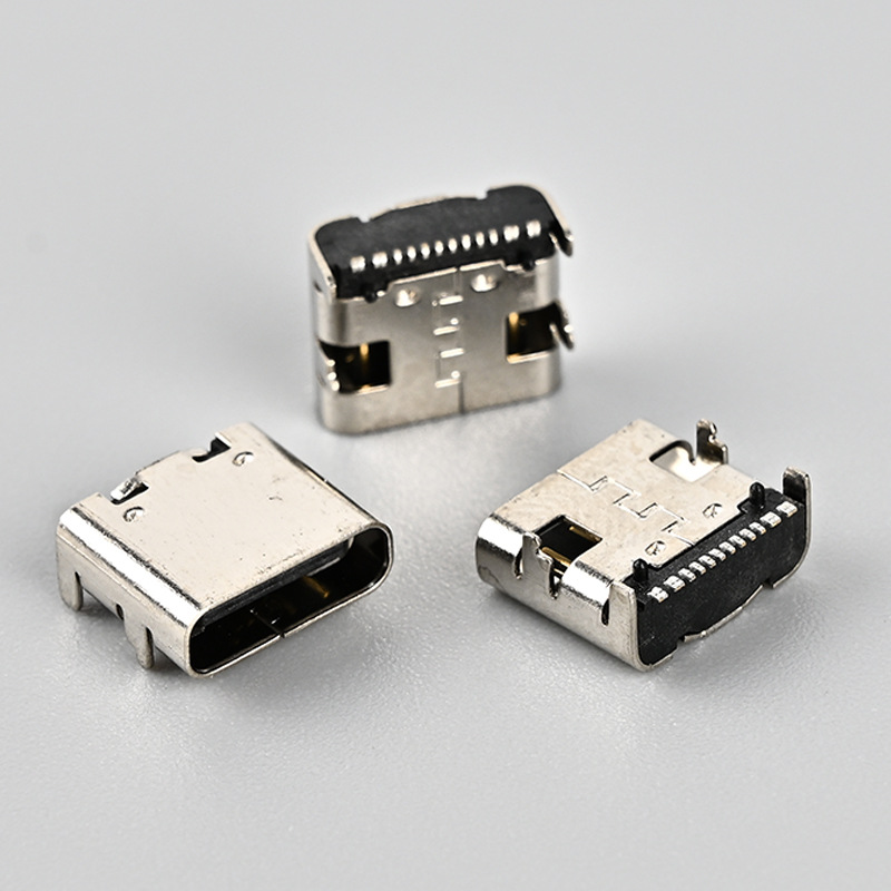 Tpye-c 16 pin board mounted four pin female socket L6.5/L7.35Tpye-c female socket