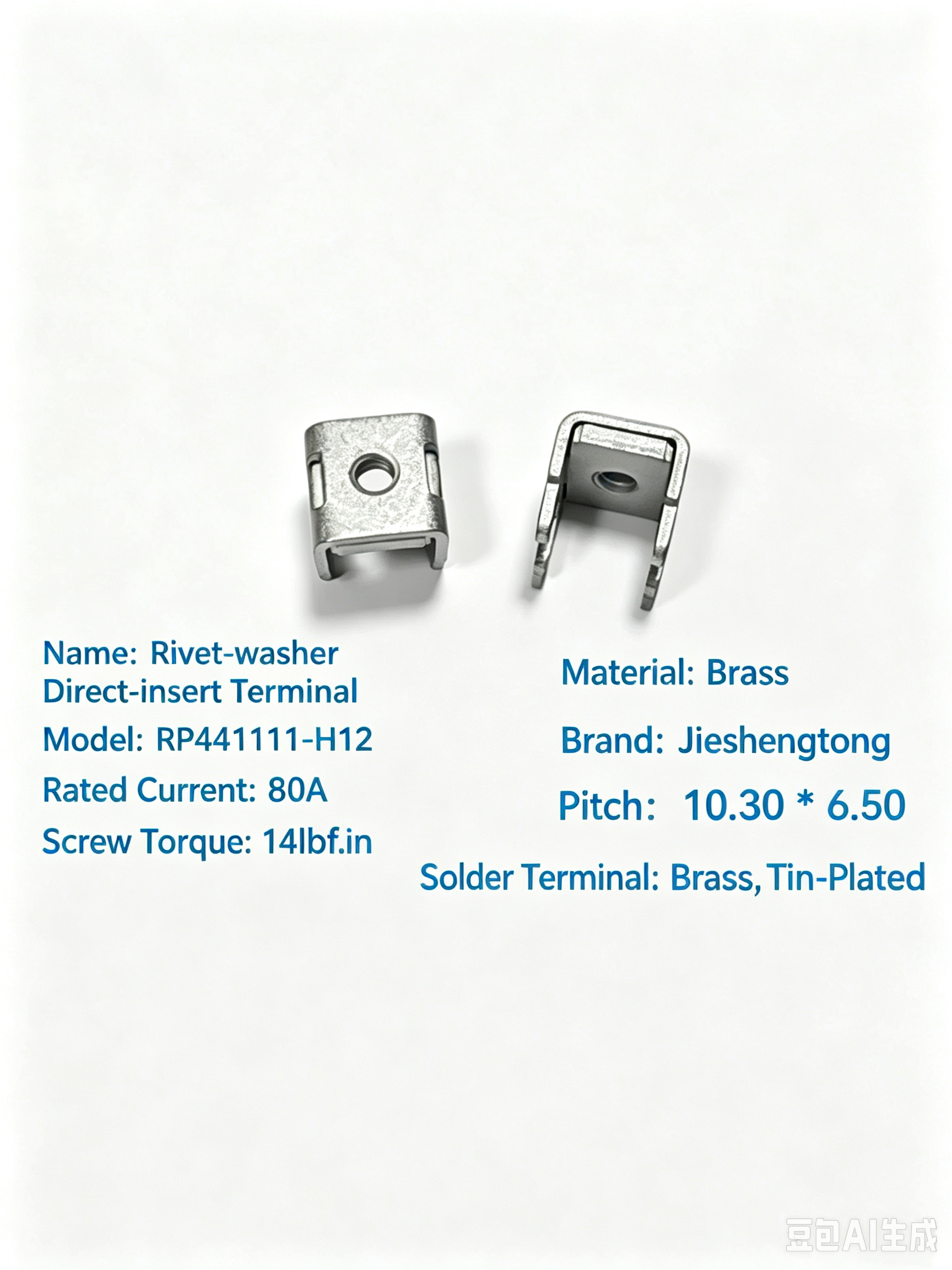 Riveted‑Washer Straight Solder Pin-RP441111-H12