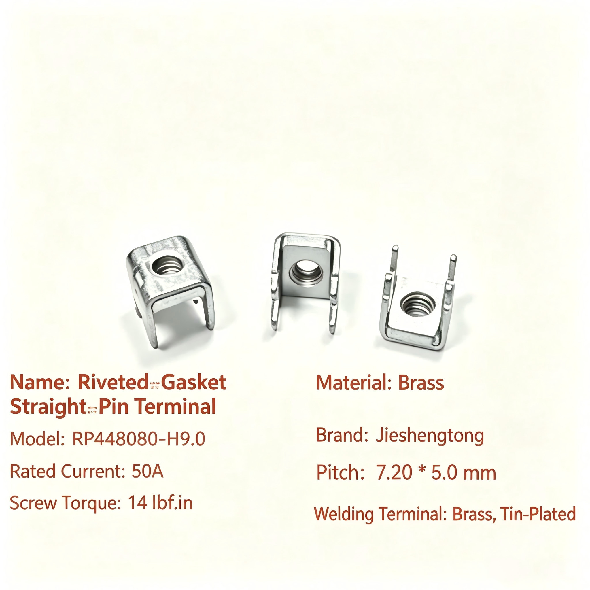 Riveted‑Washer Right‑Angle Solder PinRP448080-H9.0